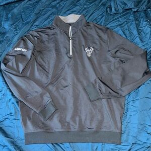 *NWOT* FootJoy Milwaukee Bucks Jameson Men’s Black Pullover Quarter Zip